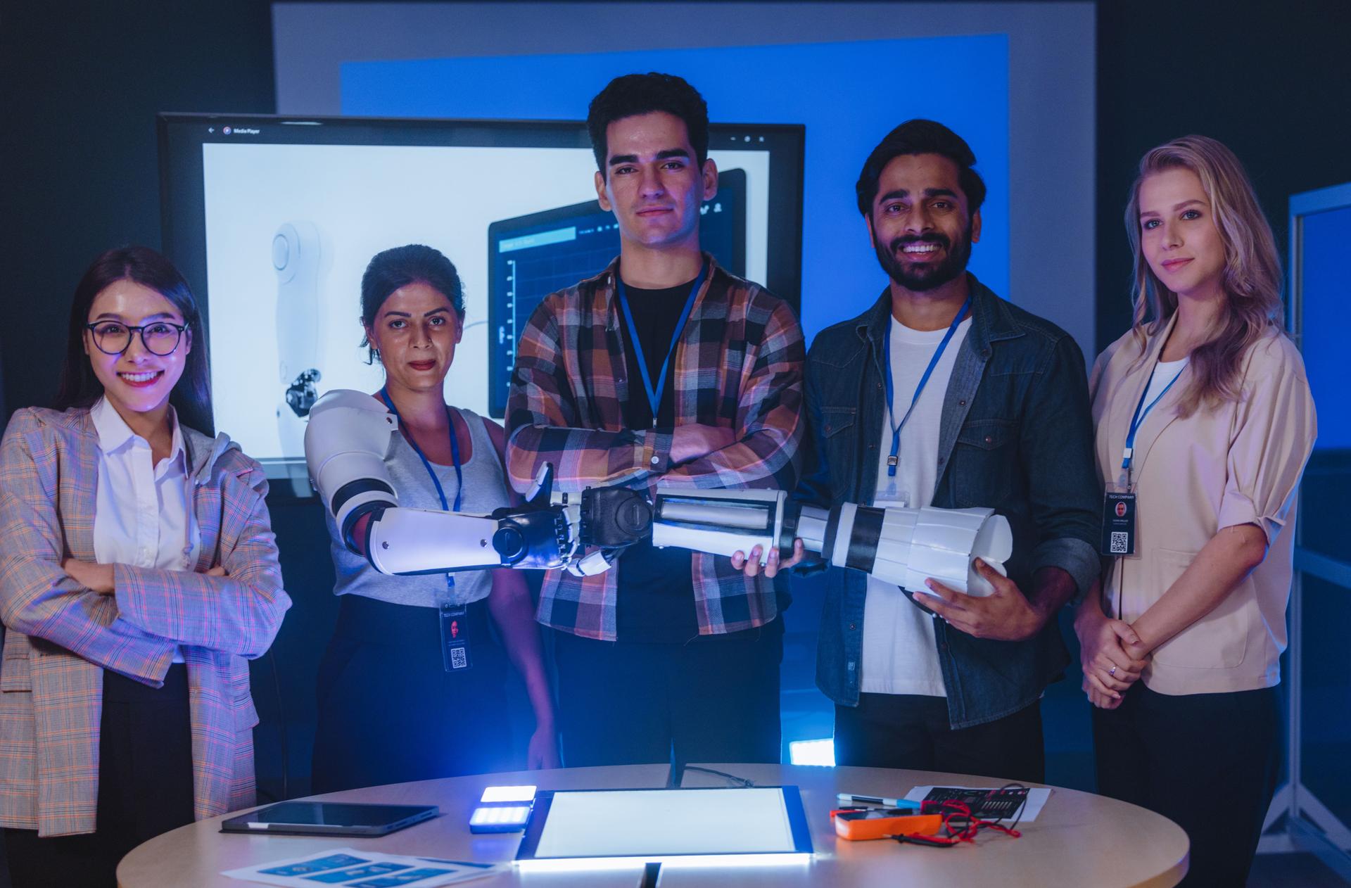 Innovative Team Testing Advanced Robotic Prosthetic Arm